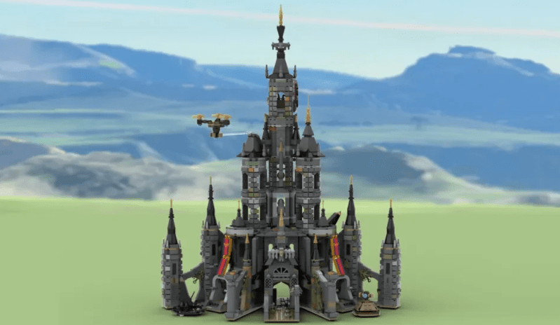 Il castello di The Legend Of Zelda: Breath Of The Wild in formato LEGO.