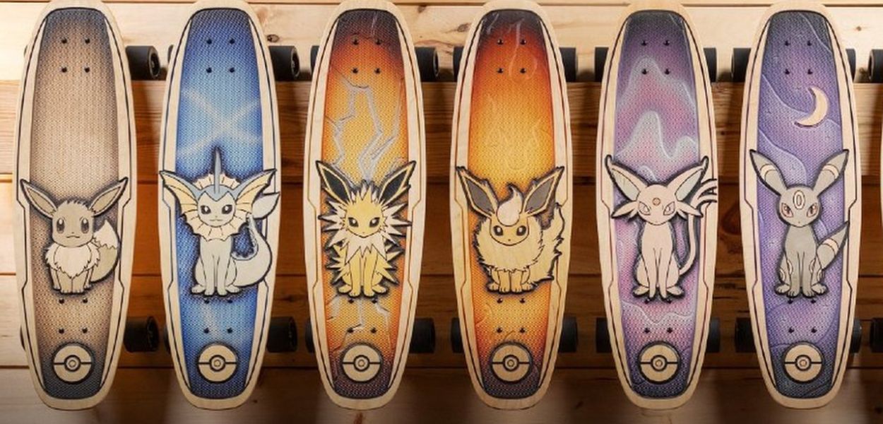 Le Eevoluzioni protagoniste della nuova linea di skateboard Pokémon