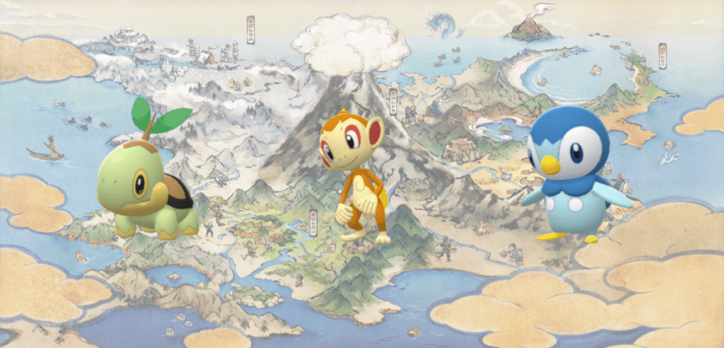 Chimchar Piplup Turtwig Leggende Arceus