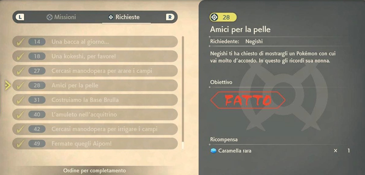 Guida Leggende Pokémon Arceus: tutte le richieste secondarie