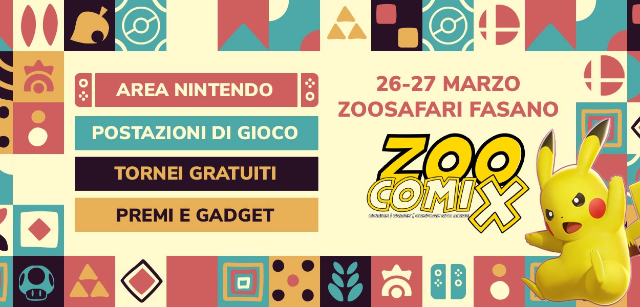 L’Area Nintendo community ti aspetta al ZooComix di Fasano il 26 e 27 marzo 2022!