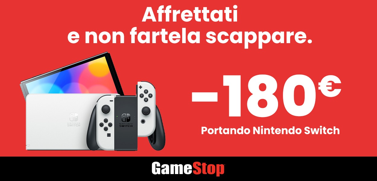 Risparmia 180€ su Nintendo Switch OLED portando il tuo usato da GameStop