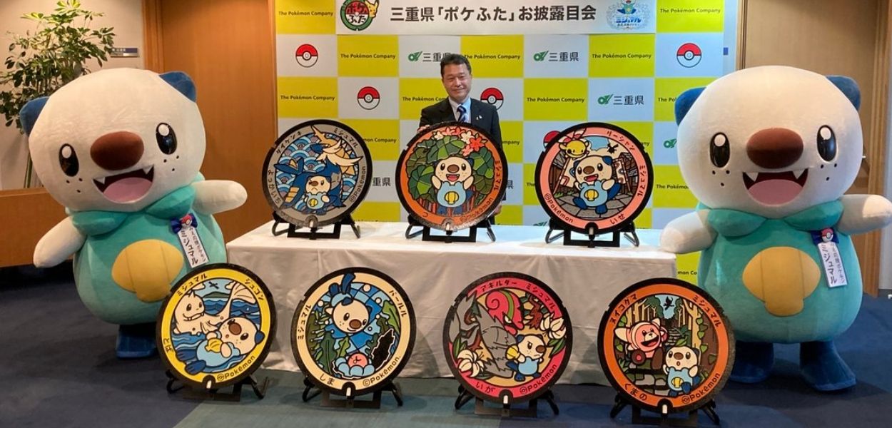 In Giappone debuttano nuovi tombini Pokémon dedicati a Oshawott