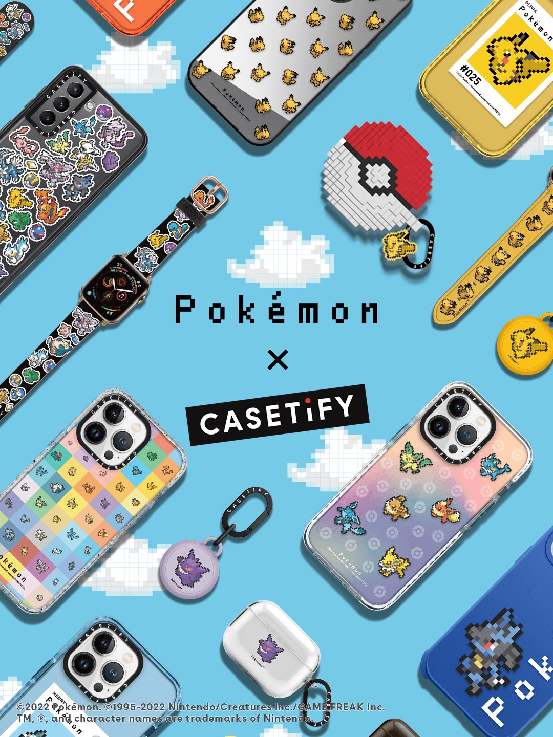 In arrivo una nuova linea di accessori CASETiFY X Pokémon a tema pixel