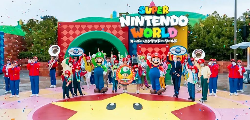 Super Nintendo World Anniversario cerimonia