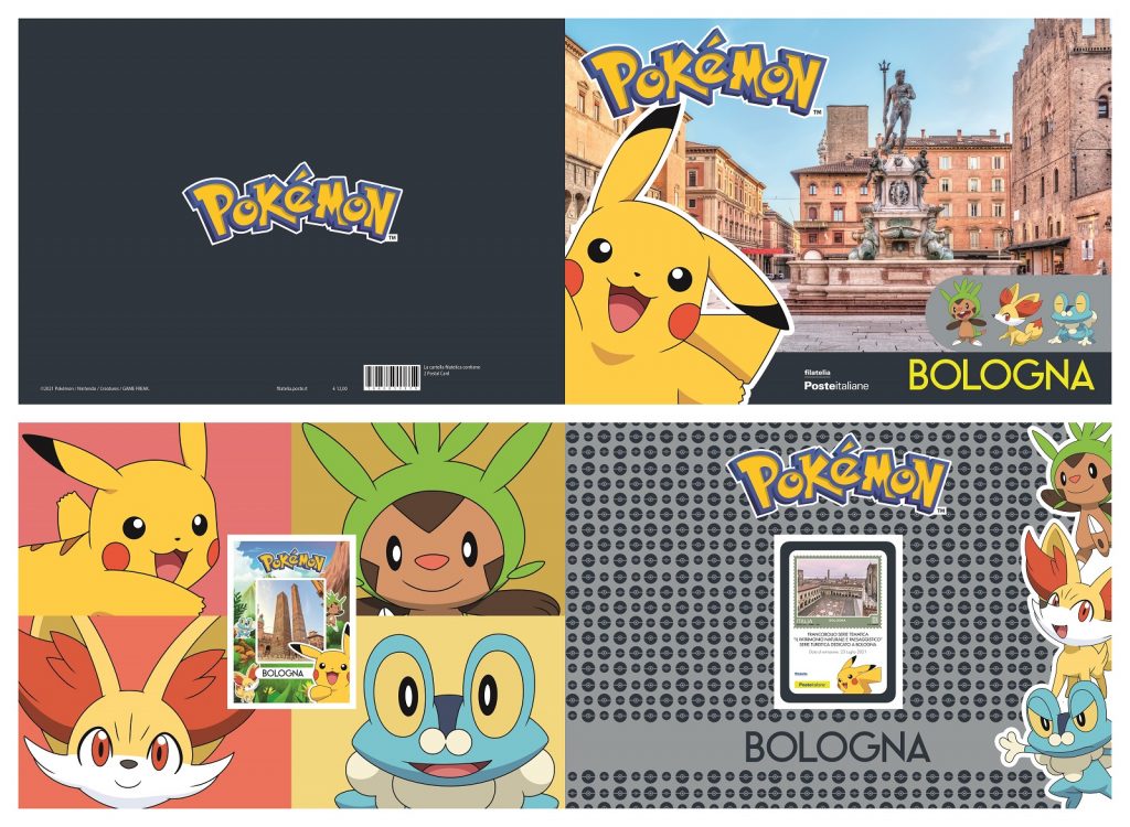 cartelle filateliche pokémon bologna