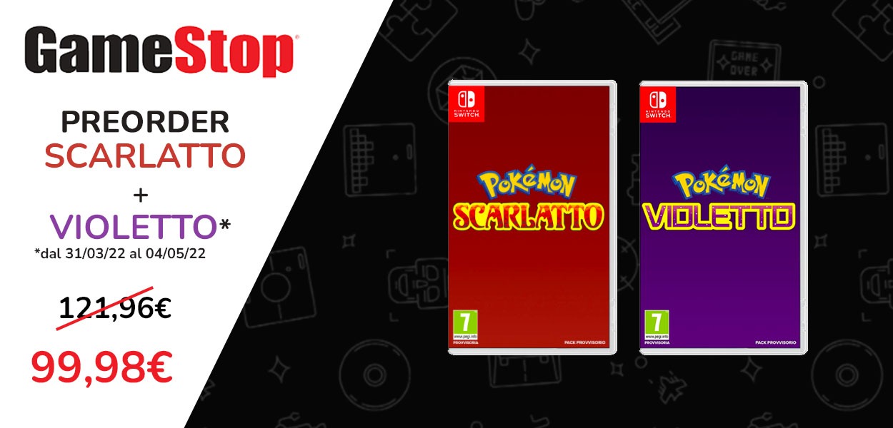 Pokémon Scarlatto e Violetto è preordinabile a prezzo scontato GameStop