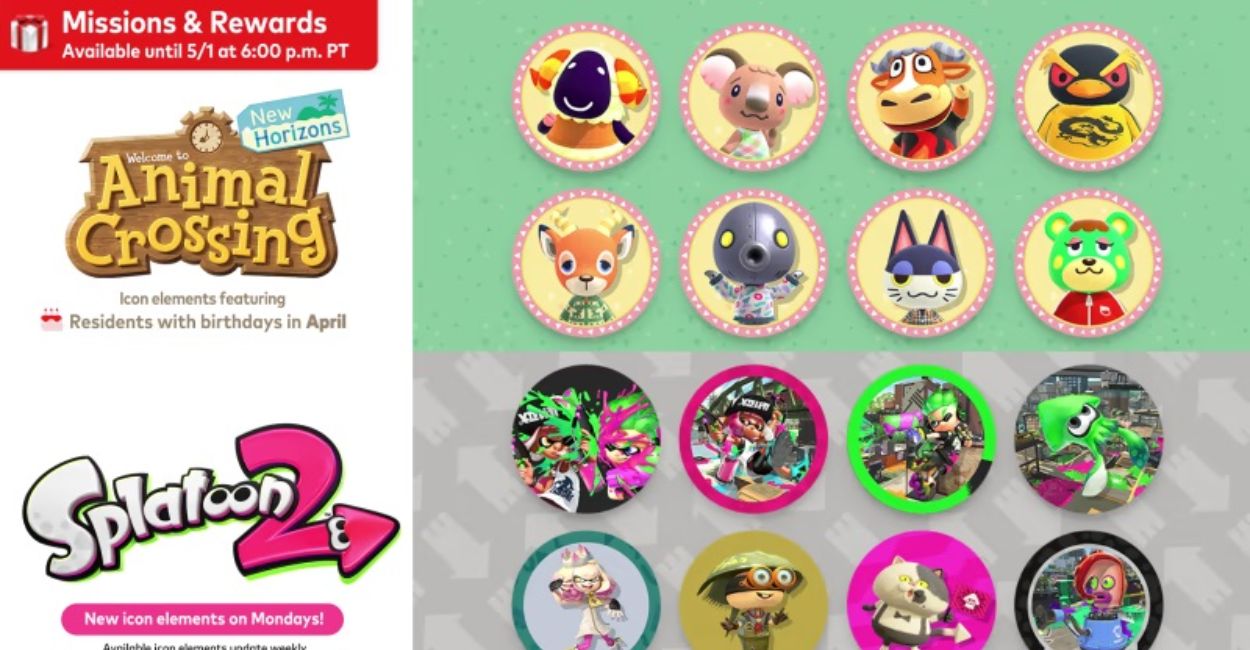 Nintendo Switch Online: ecco le nuove missioni e ricompense a tema Animal Crossing e Splatoon 2