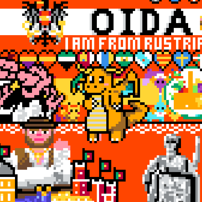 Il Pokémon Dragonite nel r/place 2022.