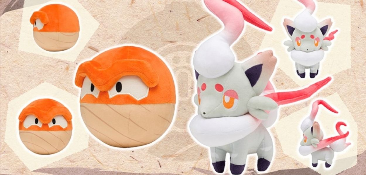 I tenerissimi peluche di Voltorb e Zorua di Hisui arrivano nei Pokémon Center giapponesi