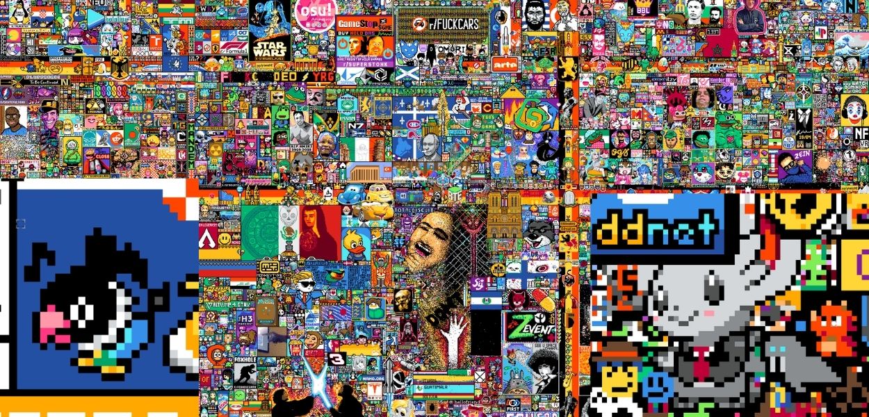 Pokémon e altri videogiochi appaiono in r/place: ecco il video timelapse del 2022