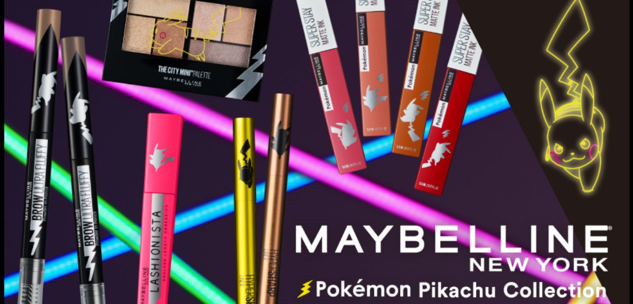 Maybelline lancia in Giappone un'elettrizzante linea di trucchi ispirata a Pikachu