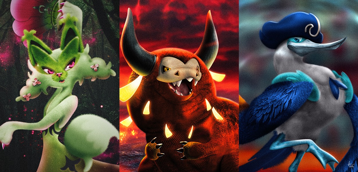 Le evoluzioni finali di Sprigatito, Fuecoco e Quaxly: ecco tre versioni made in Italy