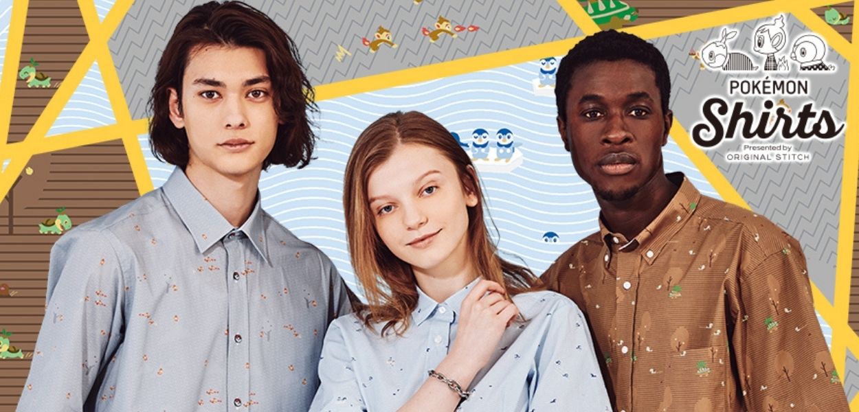 Disponibili le camicie Original Stitch dedicate ai Pokémon iniziali di Sinnoh