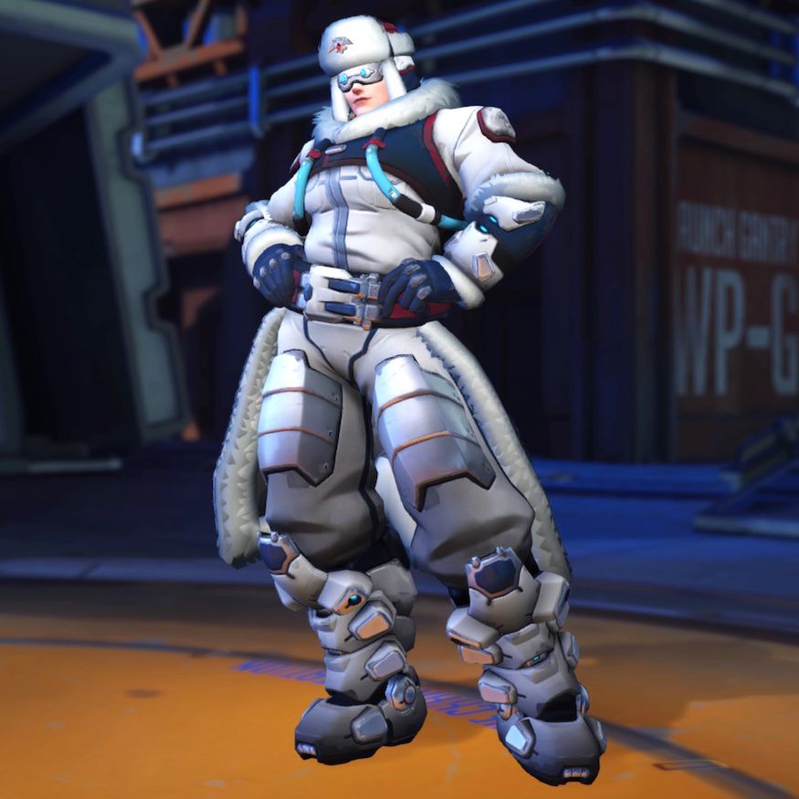 Skin modificata di Zarya da Overwatch.