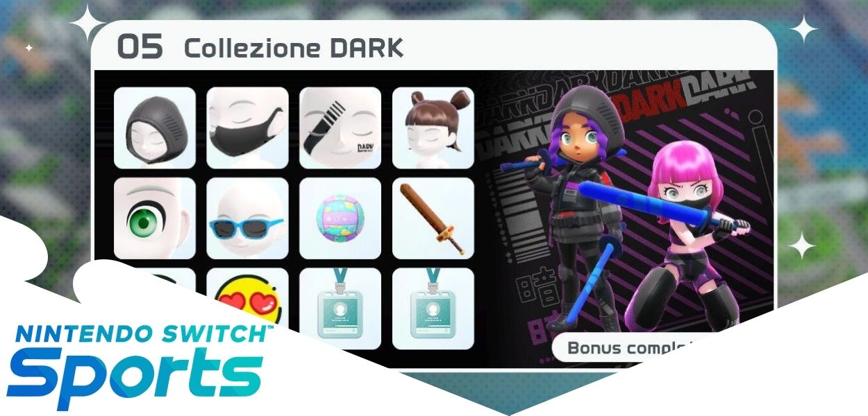 Disponibile la Collezione dark con nuovi articoli su Nintendo Switch Sports