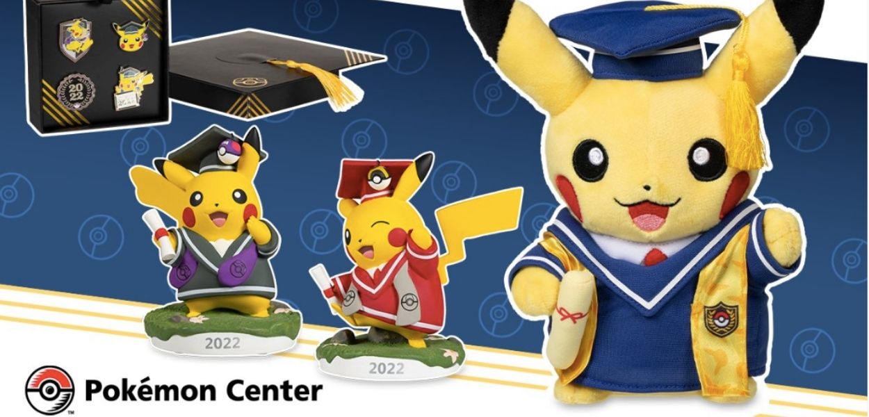 Pikachu festeggia la sua laurea nel Pokémon Center inglese