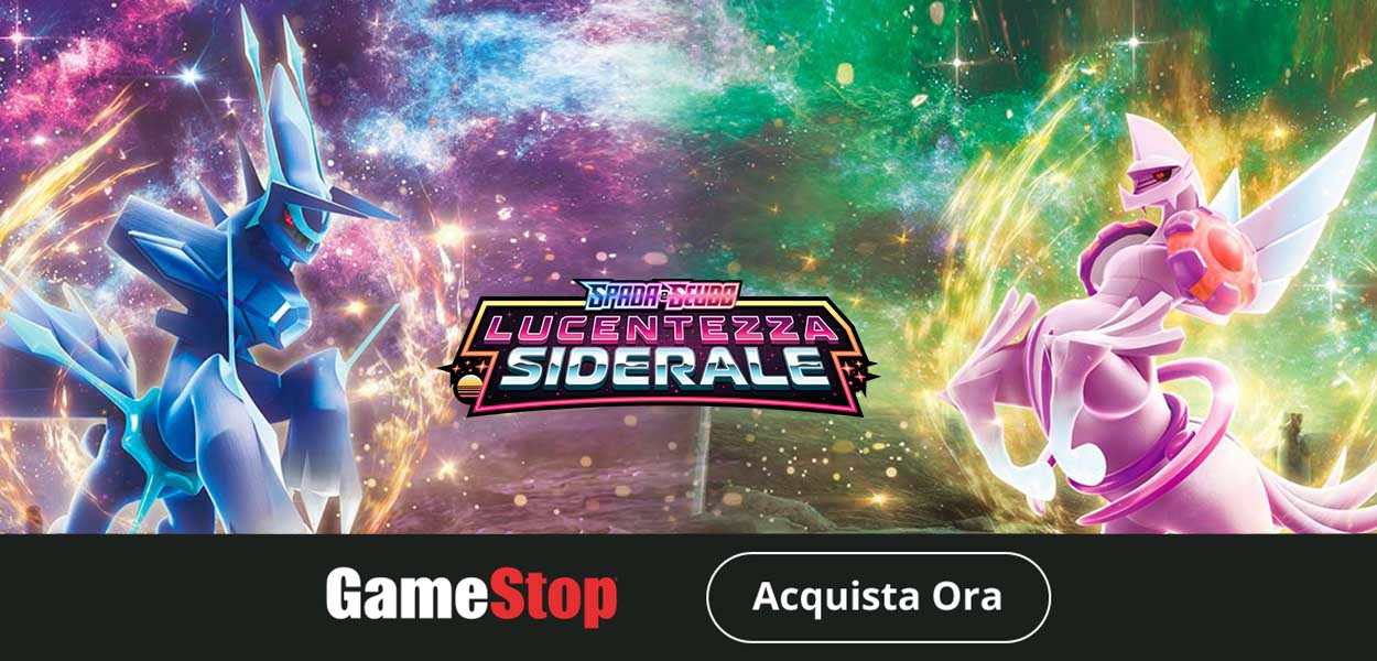 La nuova espansione del GCC Pokémon Lucentezza Siderale è disponibile da GameStop