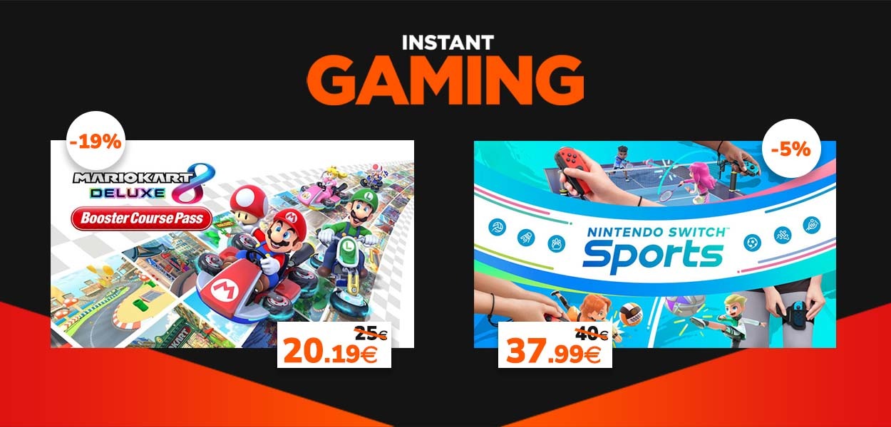 Nintendo Switch Sports e DLC Mario Kart 8 in offerta su Instant Gaming