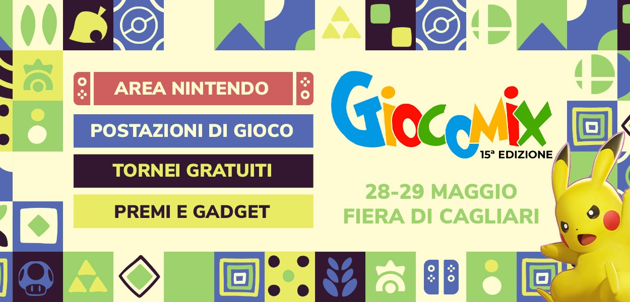 Scopri il programma dell'area Nintendo al Giocomix di Cagliari il 28 e 29 maggio
