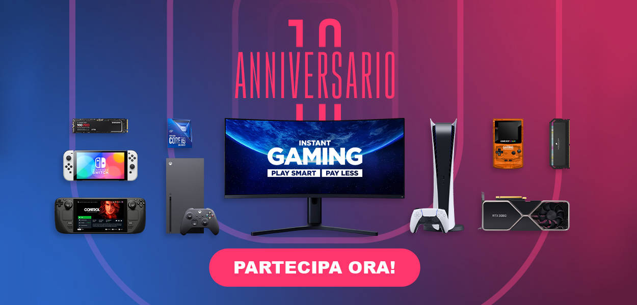 Instant Gaming: un giveaway al giorno per festeggiare i 10 anni del sito