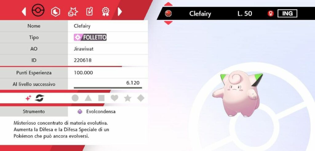 Clefairy Codice