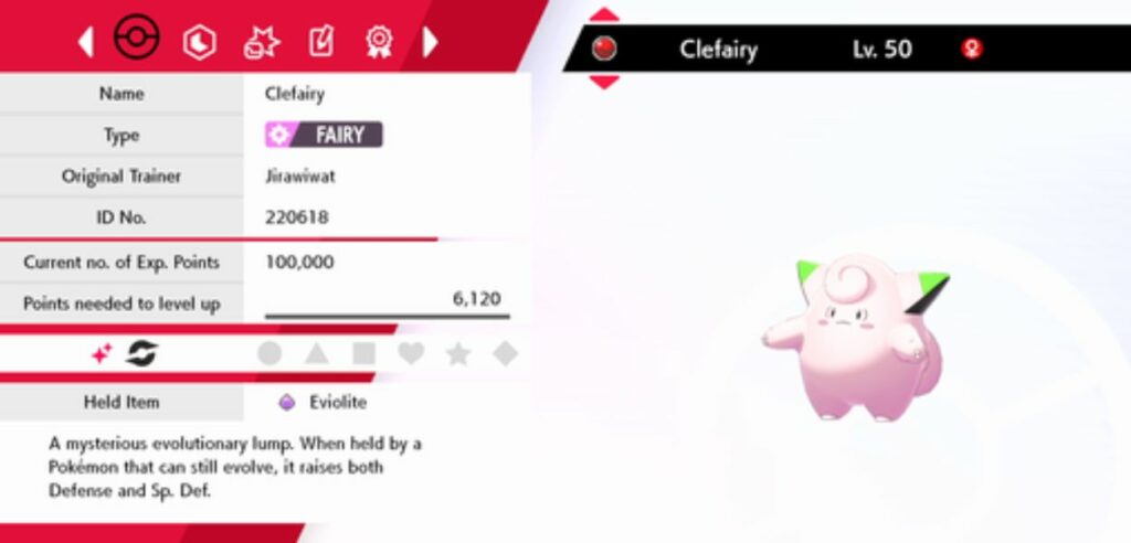 Clefairy Pokémon Spada Scudo