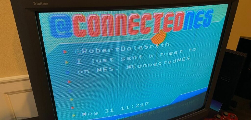 Connesso un NES con i tweet di Twitter.