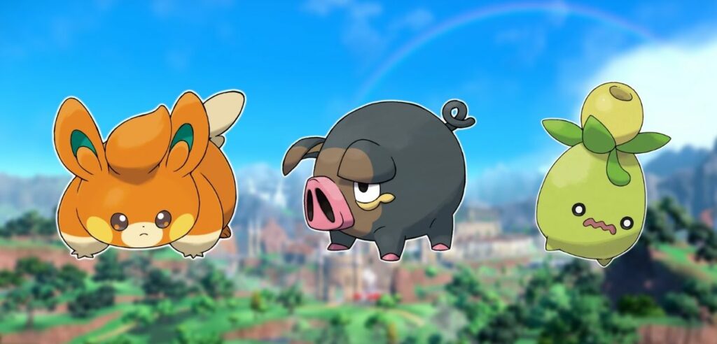 Lechonk Smoliv Pawmi pokémon scarlatto violetto