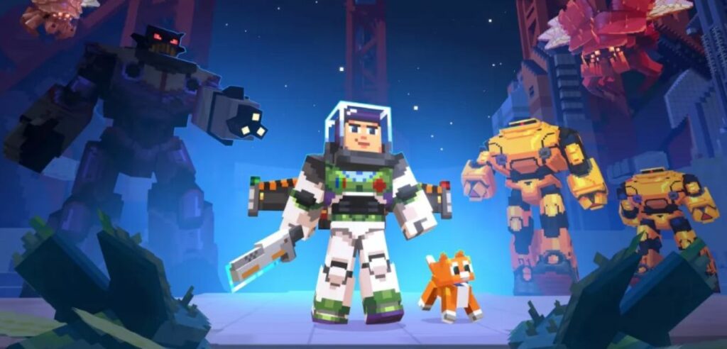 Il nuovo DLC di Minecraft a tema Lightyear.