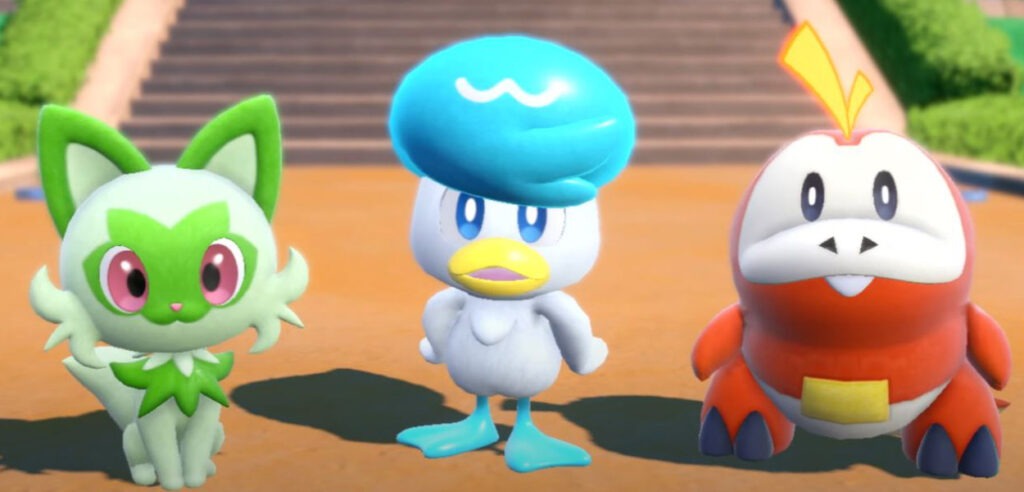 Pokémon Scarlatto Violetto tipi Sprigatito Fuecoco Quaxly