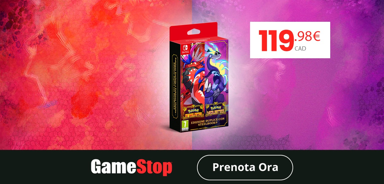 GameStop apre i preordini dell'edizione duplice con steelbook di Pokémon Scarlatto e Violetto