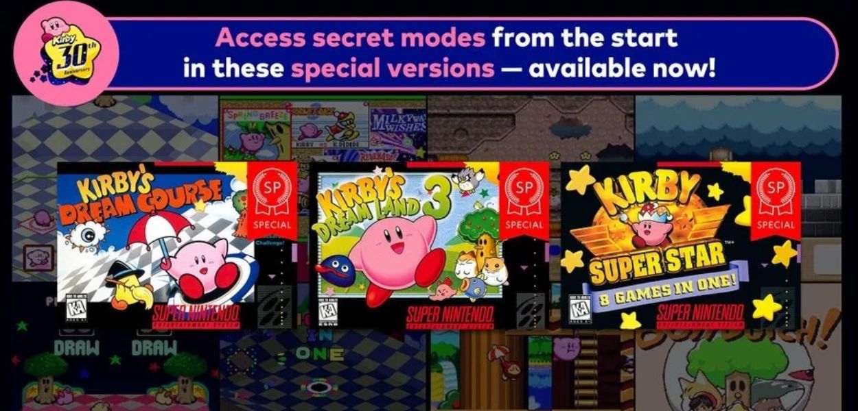 Tre giochi di Kirby per SNES si aggiungono a Nintendo Switch Online