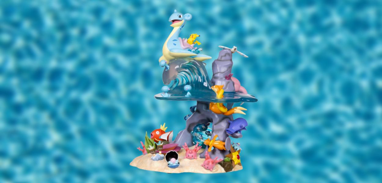 Lapras e oltre 15 Pokémon di tipo Acqua protagonisti di una figure del Pokémon Center