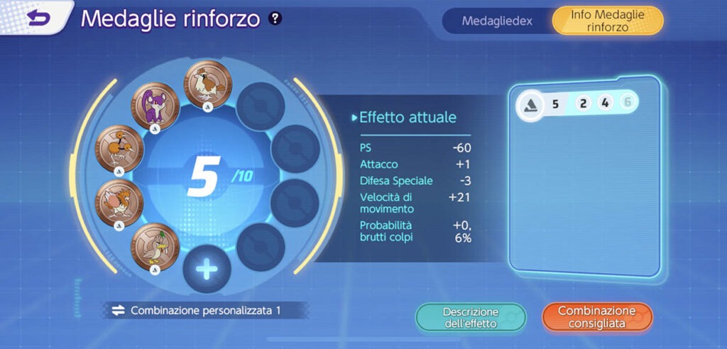 pokemon unite medaglie rinforzo
