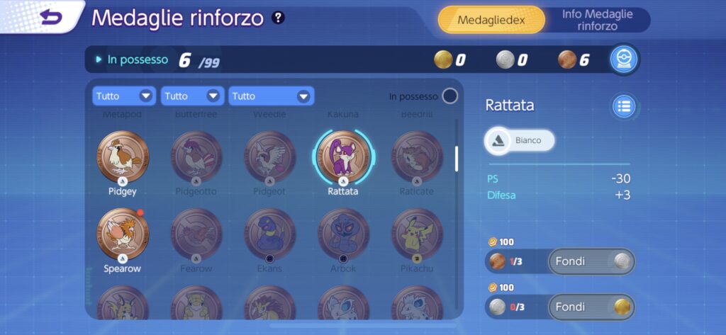 Pokémon Unite Medaglie rinforzo