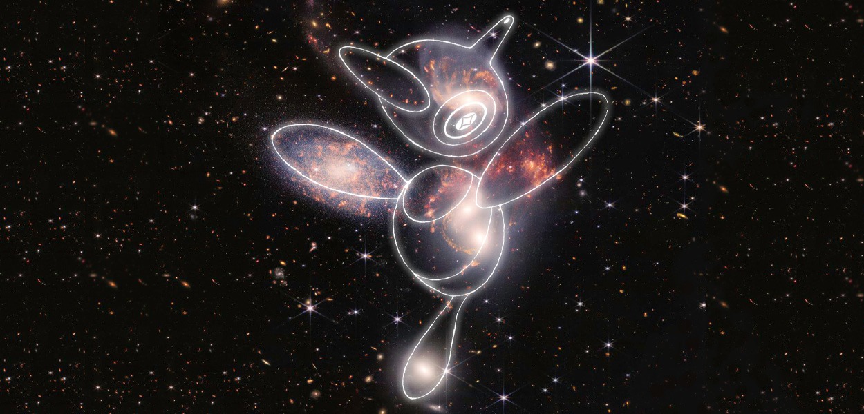 Un Pokémon nello spazio: le galassie fotografate dal James Webb Space Telescope gli somigliano