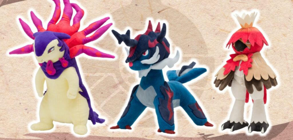 Typhlosion Decidueye Samurott peluche Hisui
