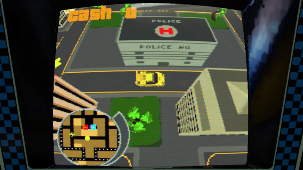 Unione tra Pac-Man e GTA in un cabinato di Arcade Paradise
