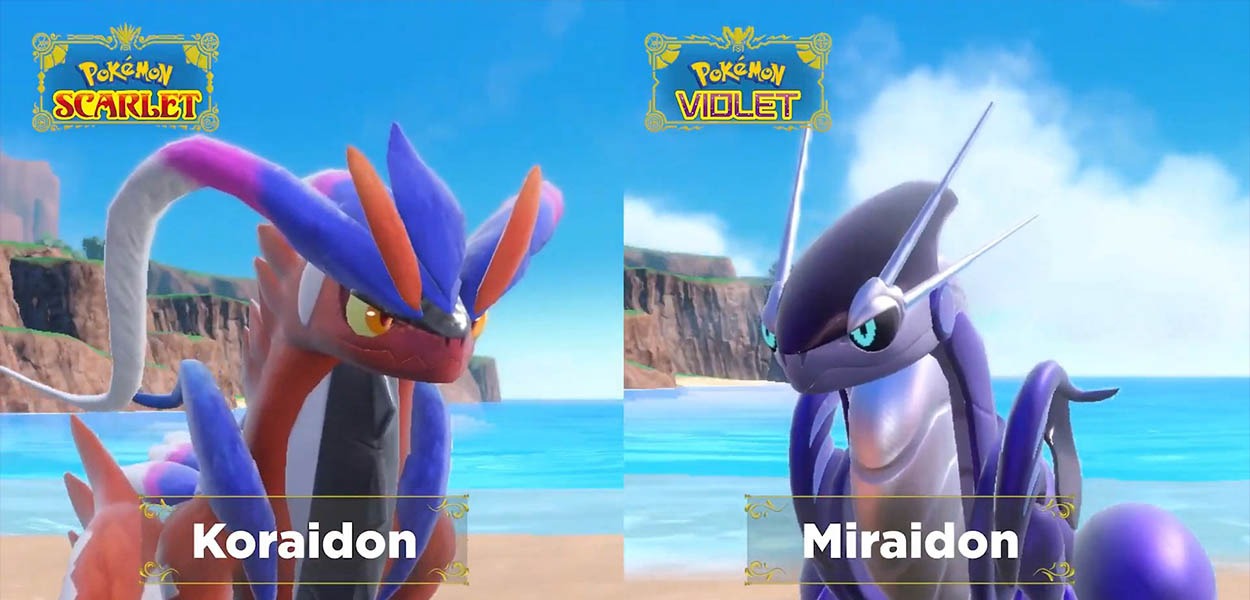 Leak Pokémon Scarlatto e Violetto: Koraidon e Miraidon si mostrano nelle versioni cromatiche