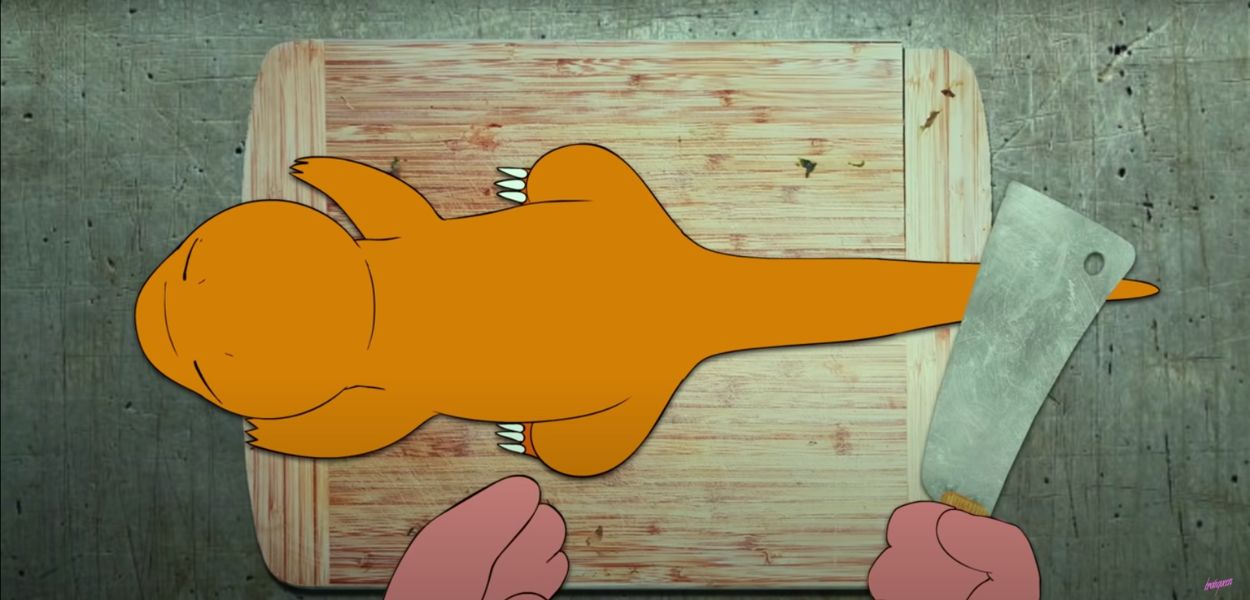 Un terrificante video animato ci mostra come pulire e cucinare i Pokémon