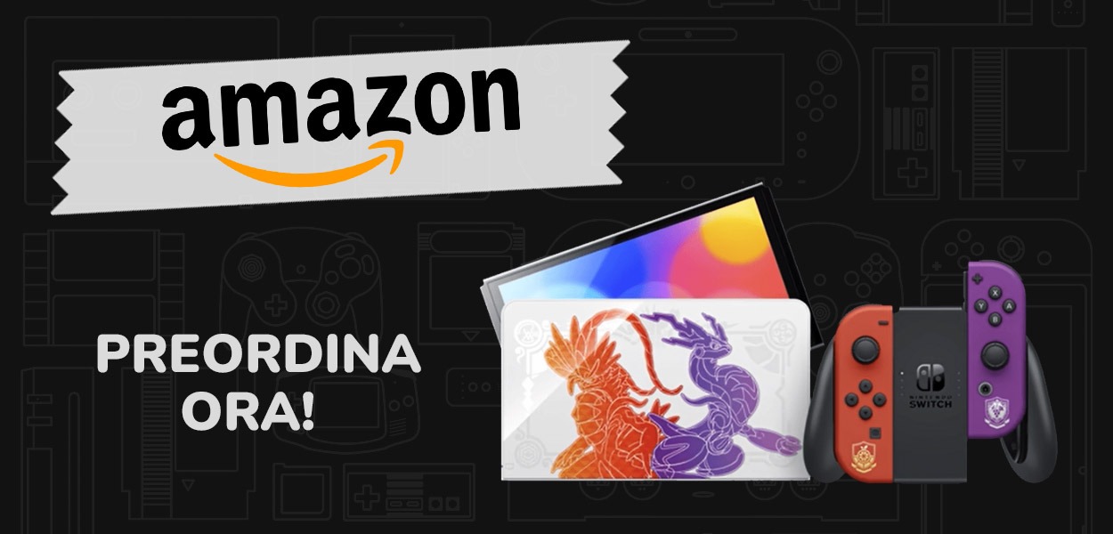 Preordina su Amazon Italia la nuova Nintendo Switch OLED edizione Pokémon Scarlatto e Violetto
