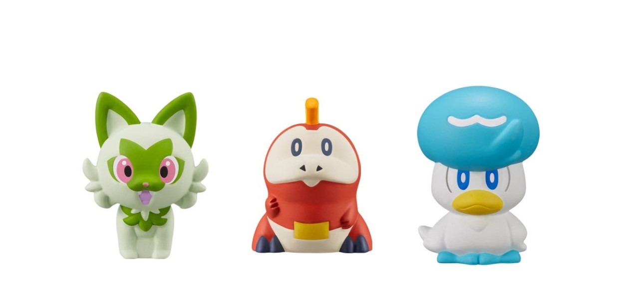 Arrivano le nuove mini figure Bandai di Quaxly, Sprigatito e Fuecoco
