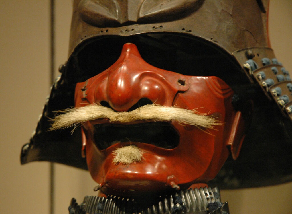 maschera samurai crine cavallo