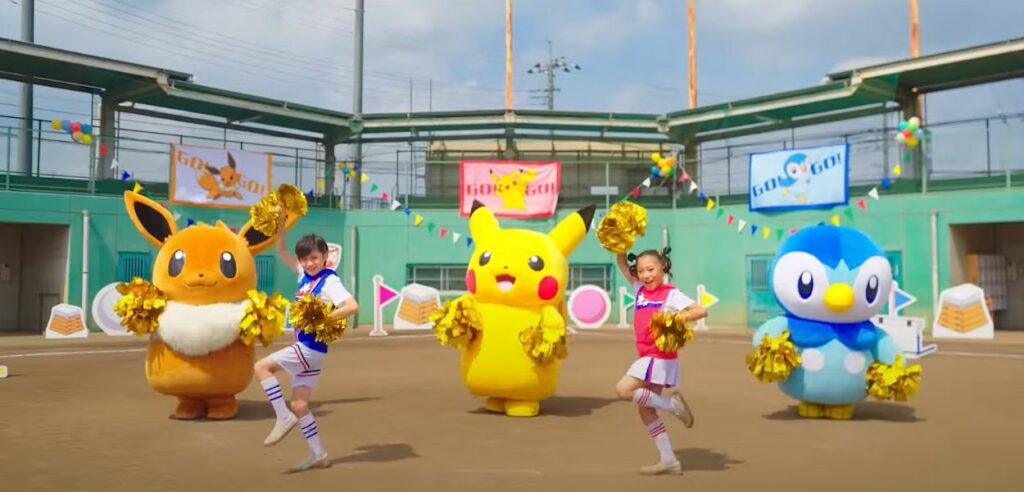 Eevee Piplup Pikachu giornata sport