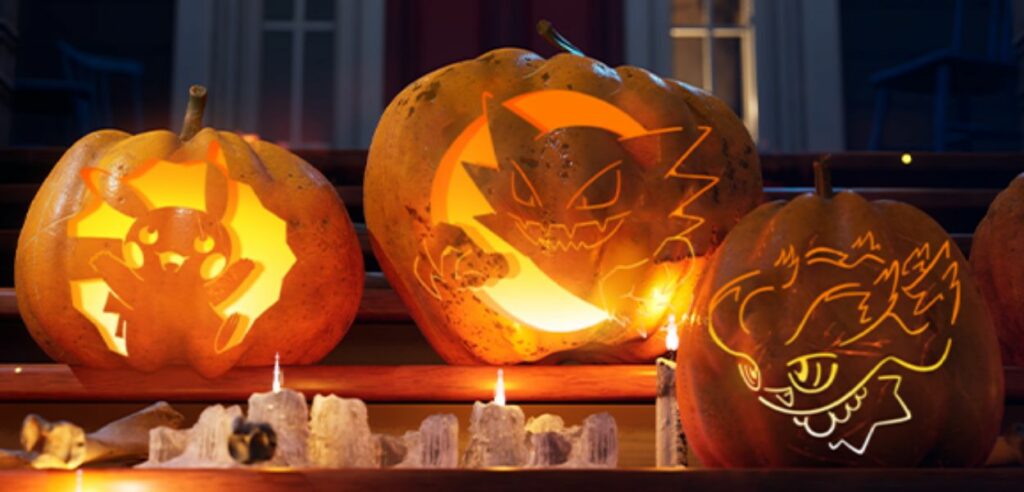 zucche Halloween stencil Pokémon