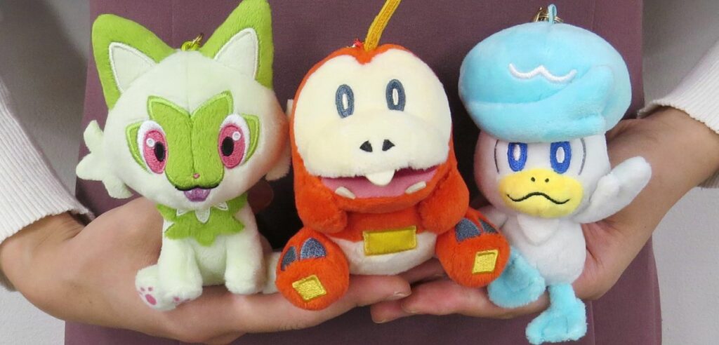 Peluche Fuecoco Sprigatito Quaxly
