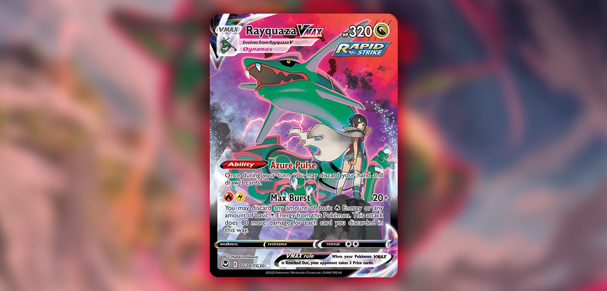 Svelata la bellissima carta di Rayquaza-VMAX dell'espansione Spada e Scudo - Tempesta Argentata