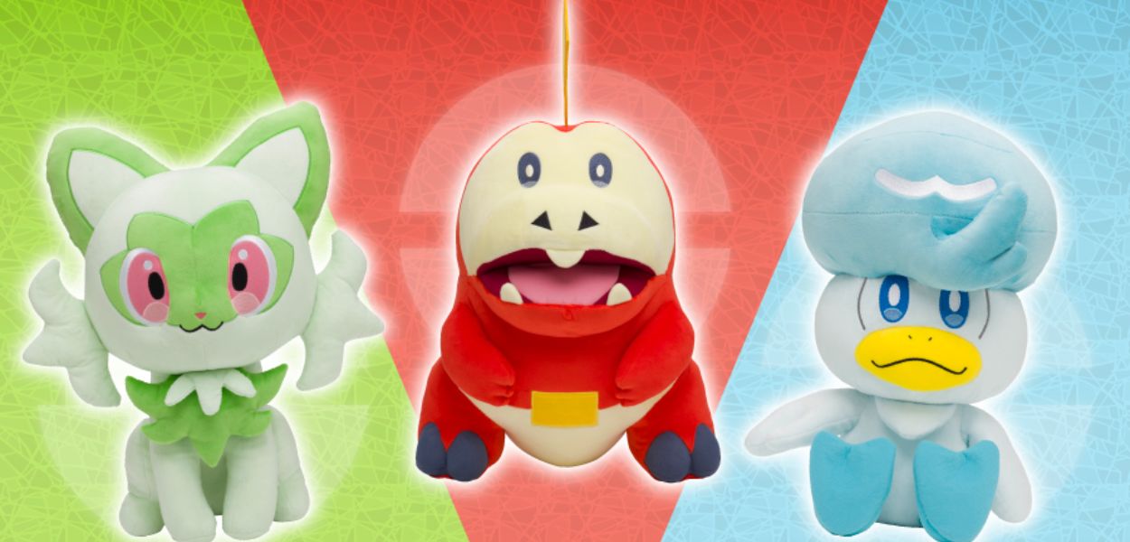 I peluche di Miraidon, Koraidon e dei Pokémon iniziali di Paldea arrivano in Giappone