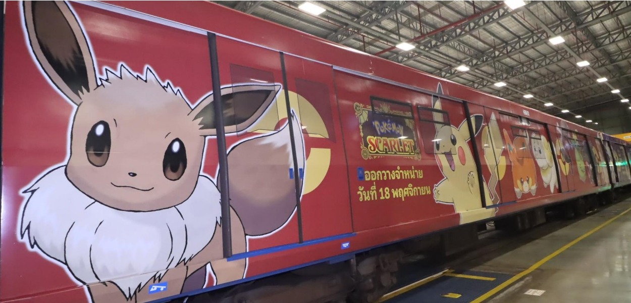 Sui treni di Bangkok si può ora viaggiare in compagnia dei Pokémon